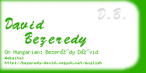 david bezeredy business card